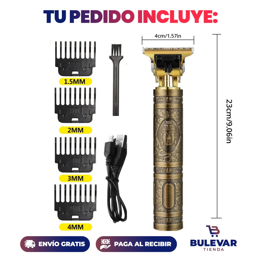 MÁQUINA BARBERA BUDA TRIMMER® PROFESIONAL RECARGABLE